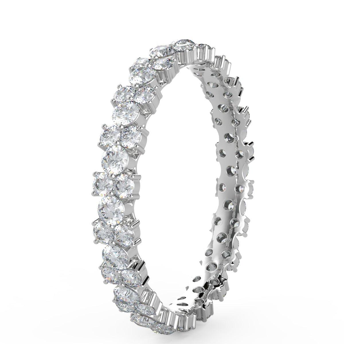 Round Diamond Garland Full Eternity Ring for Women's - 2.00Carat - 3.00Carat - D/VVS - Image 2