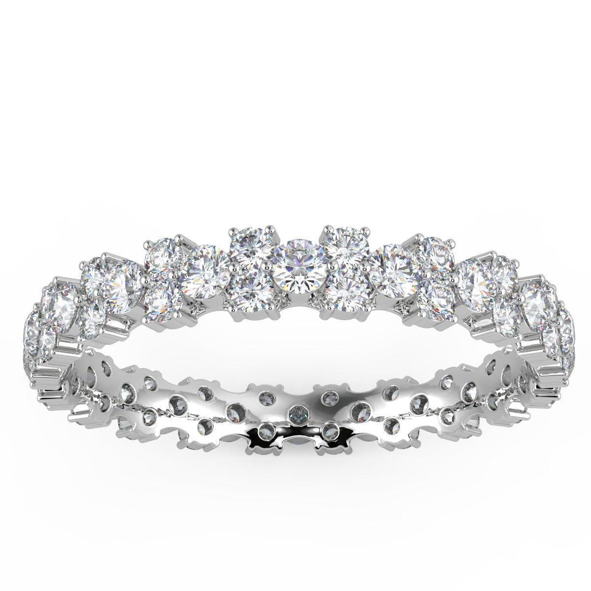 Round Diamond Garland Full Eternity Ring for Women's - 2.00Carat - 3.00Carat - D/VVS - Image 4