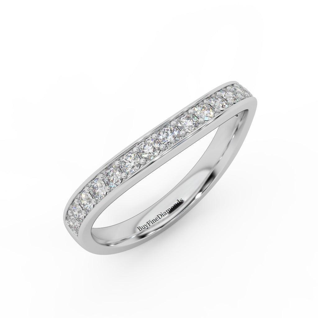 Round Diamond Stackable Ring Matching Wedding Band