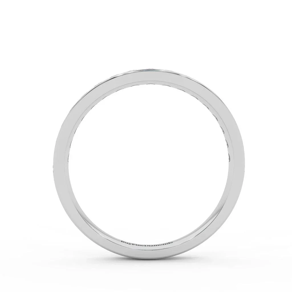 Round Diamond Stackable Ring Matching Wedding Band - Image 7