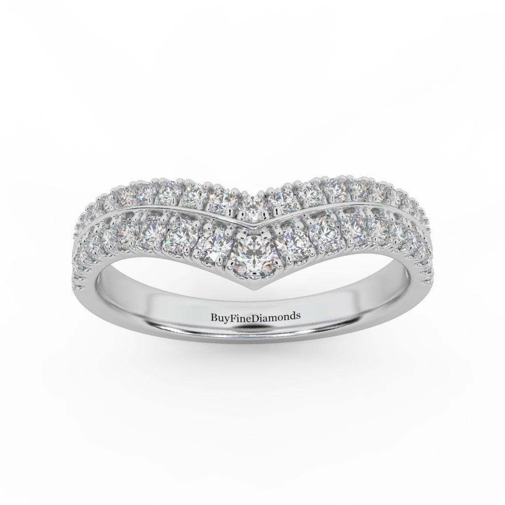 0.60 Ct D/VS Lab Diamond Stacking Wedding Ring Band 9k/18 k Gold - Image 5