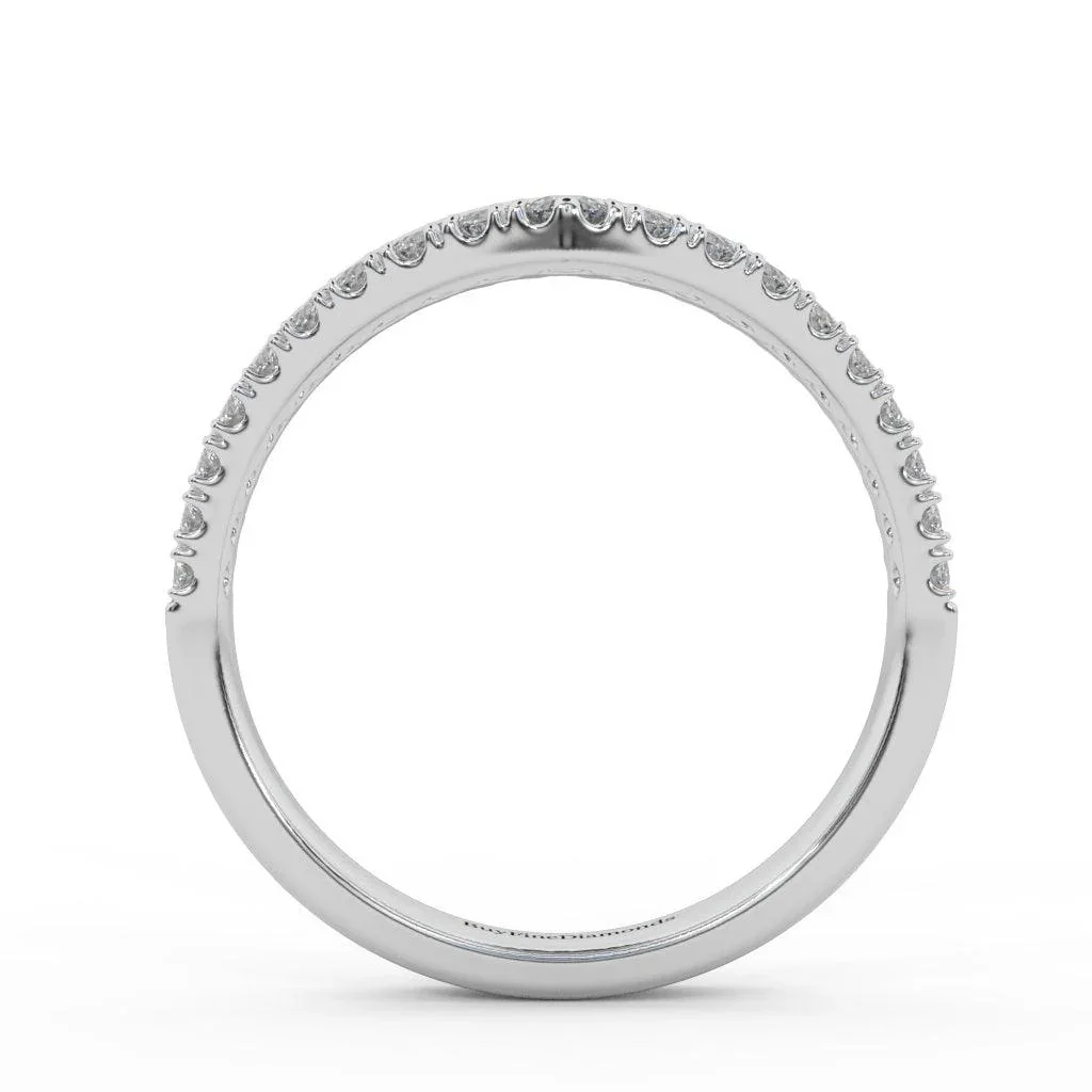 0.60 Ct D/VS Lab Diamond Stacking Wedding Ring Band 9k/18 k Gold - Image 7