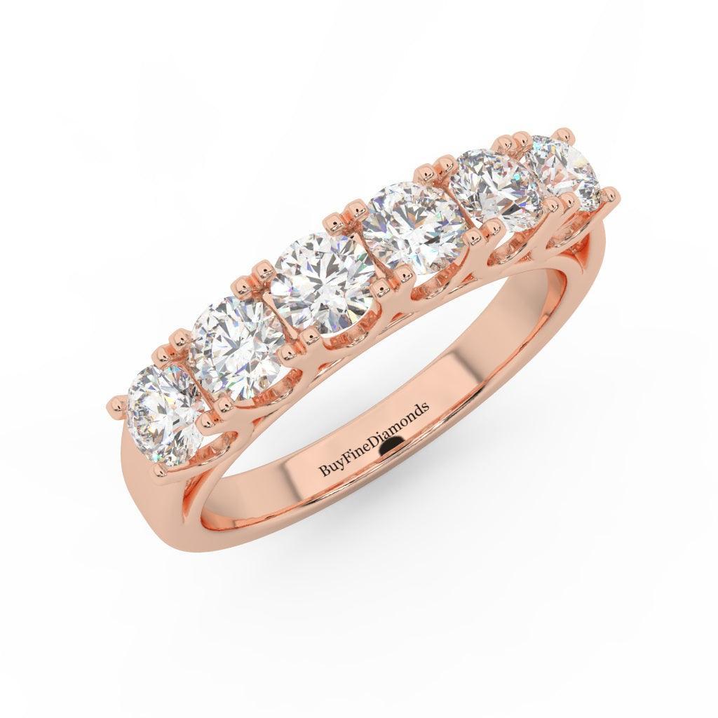 1.00ct D/VVS Round Diamond U Prong Eternity Rings For Women - Image 3