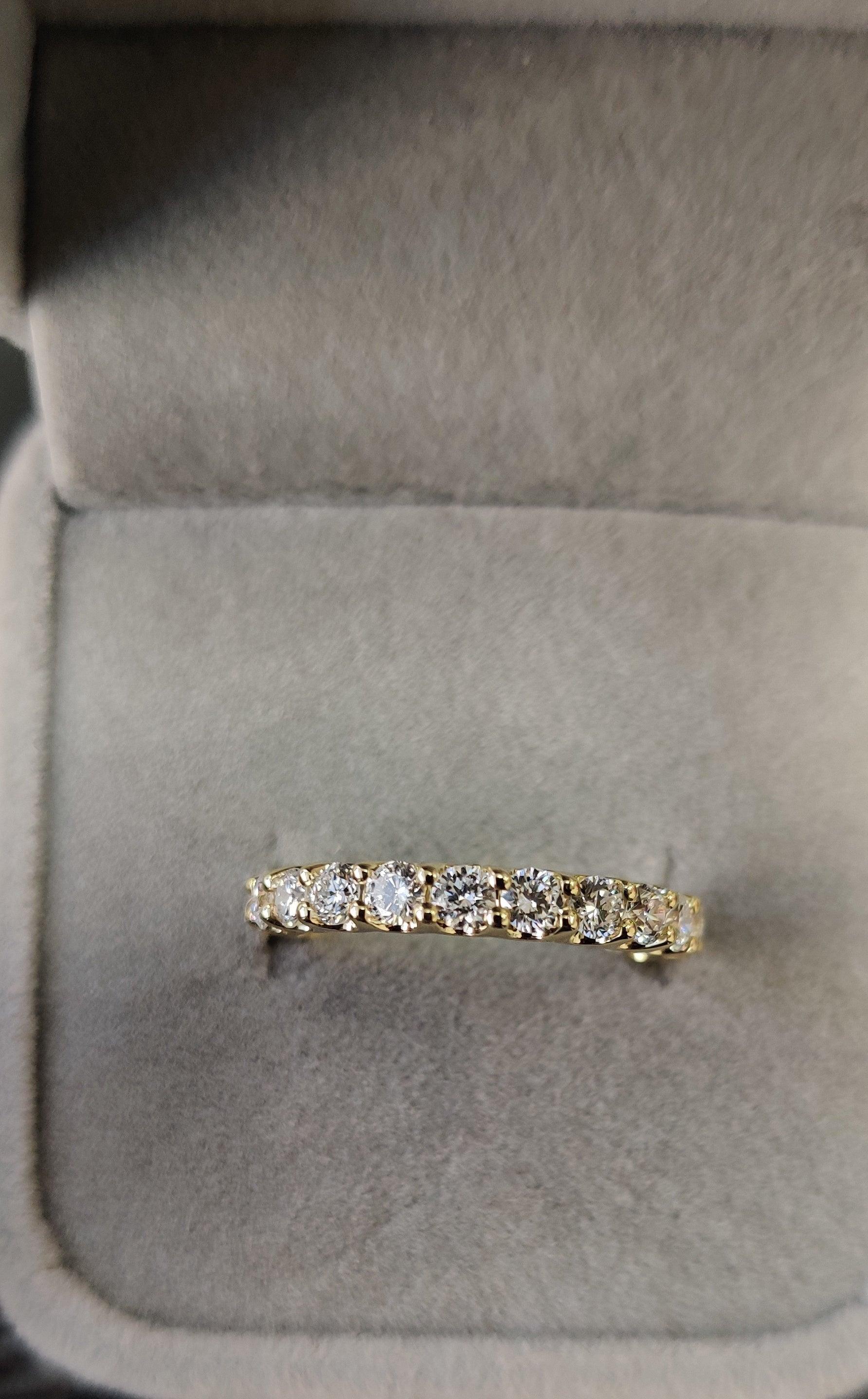 Round Diamond U Prong Full Eternity Ring for Women's - 2.00Carat - D/VVS - Image 4