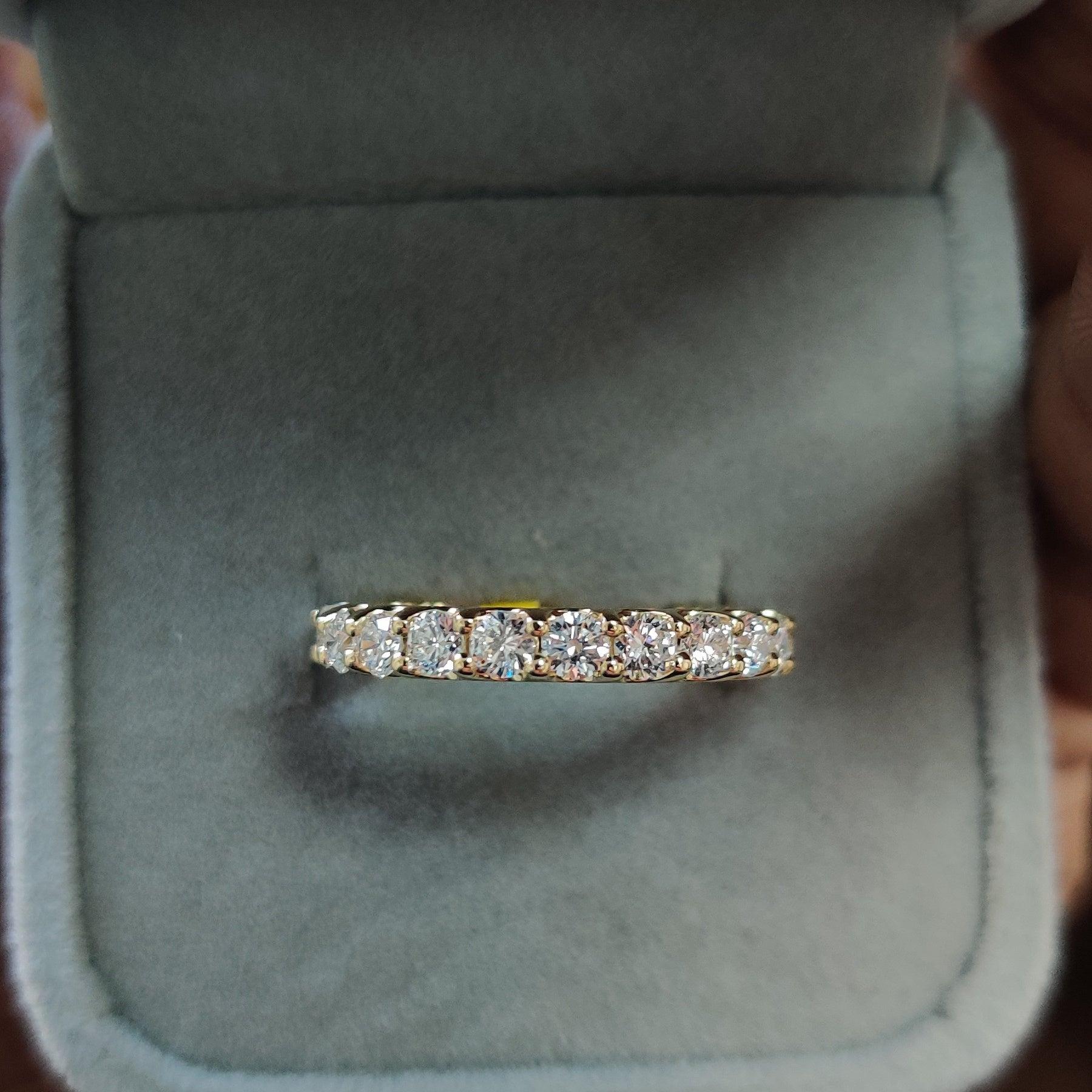 Round Diamond U Prong Full Eternity Ring for Women's - 2.00Carat - D/VVS - Image 5
