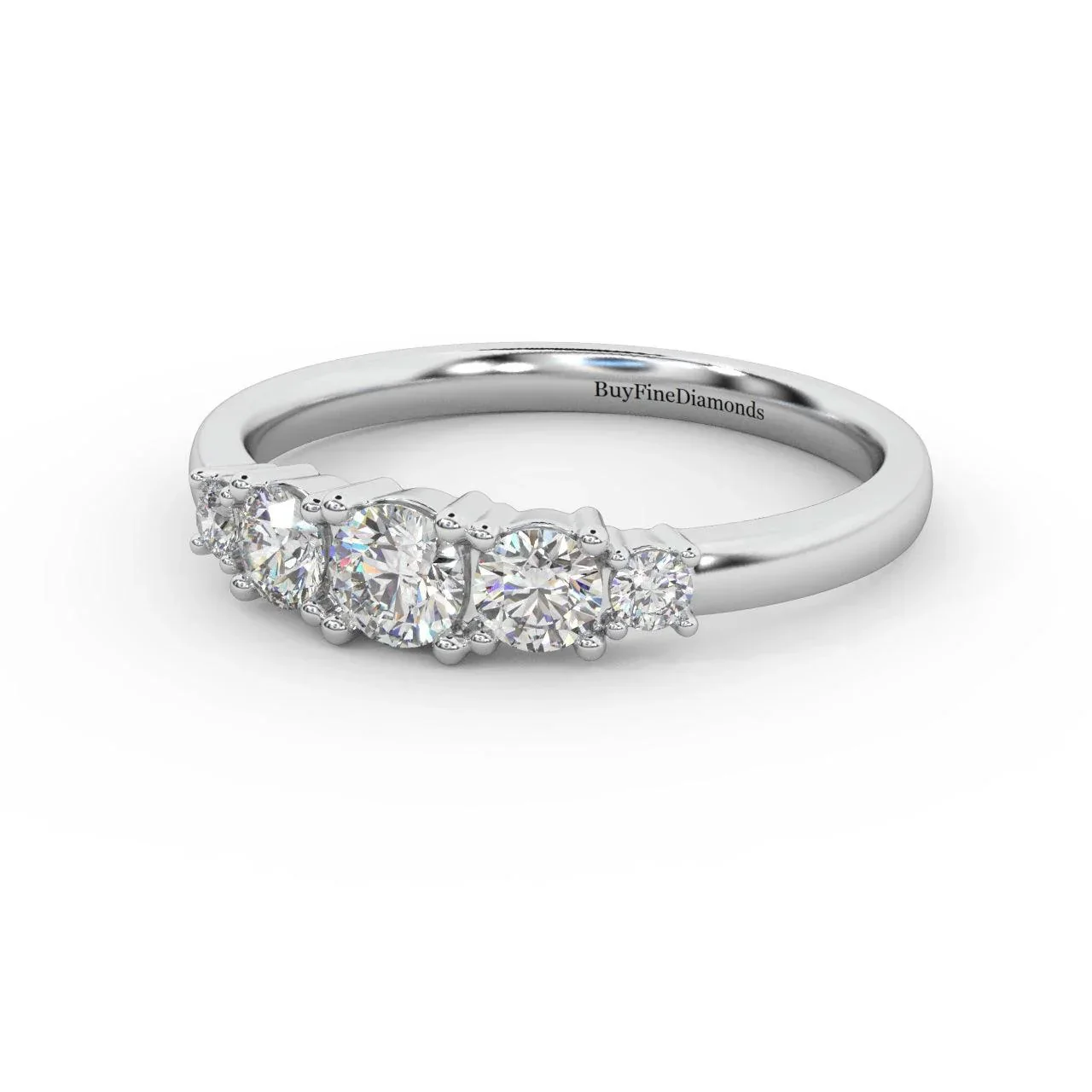 AMADA 5 STONE LAB DIAMOND ETERNITY RING 0.50CT D/VVS - Image 2