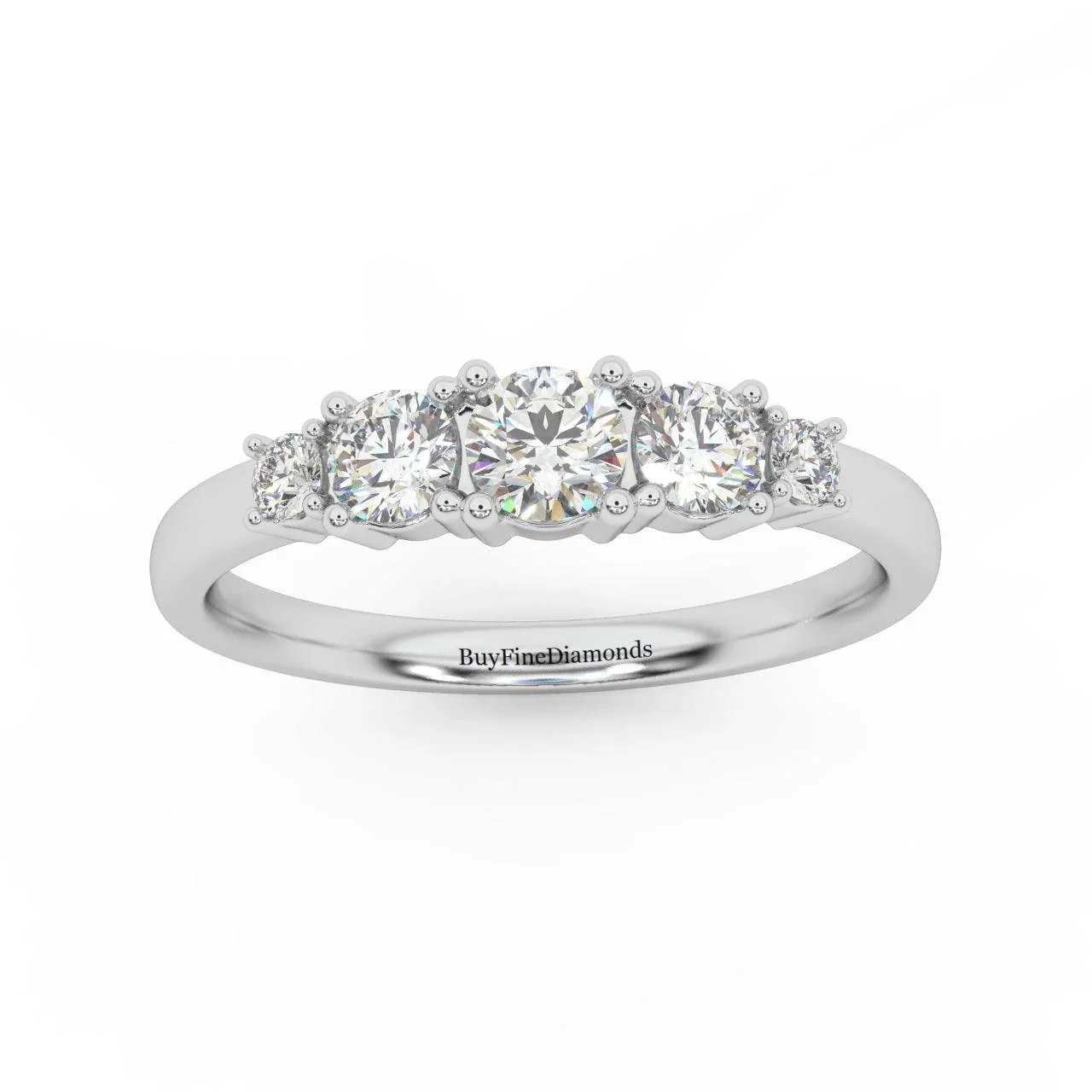 AMADA 5 STONE LAB DIAMOND ETERNITY RING 0.50CT D/VVS - Image 5