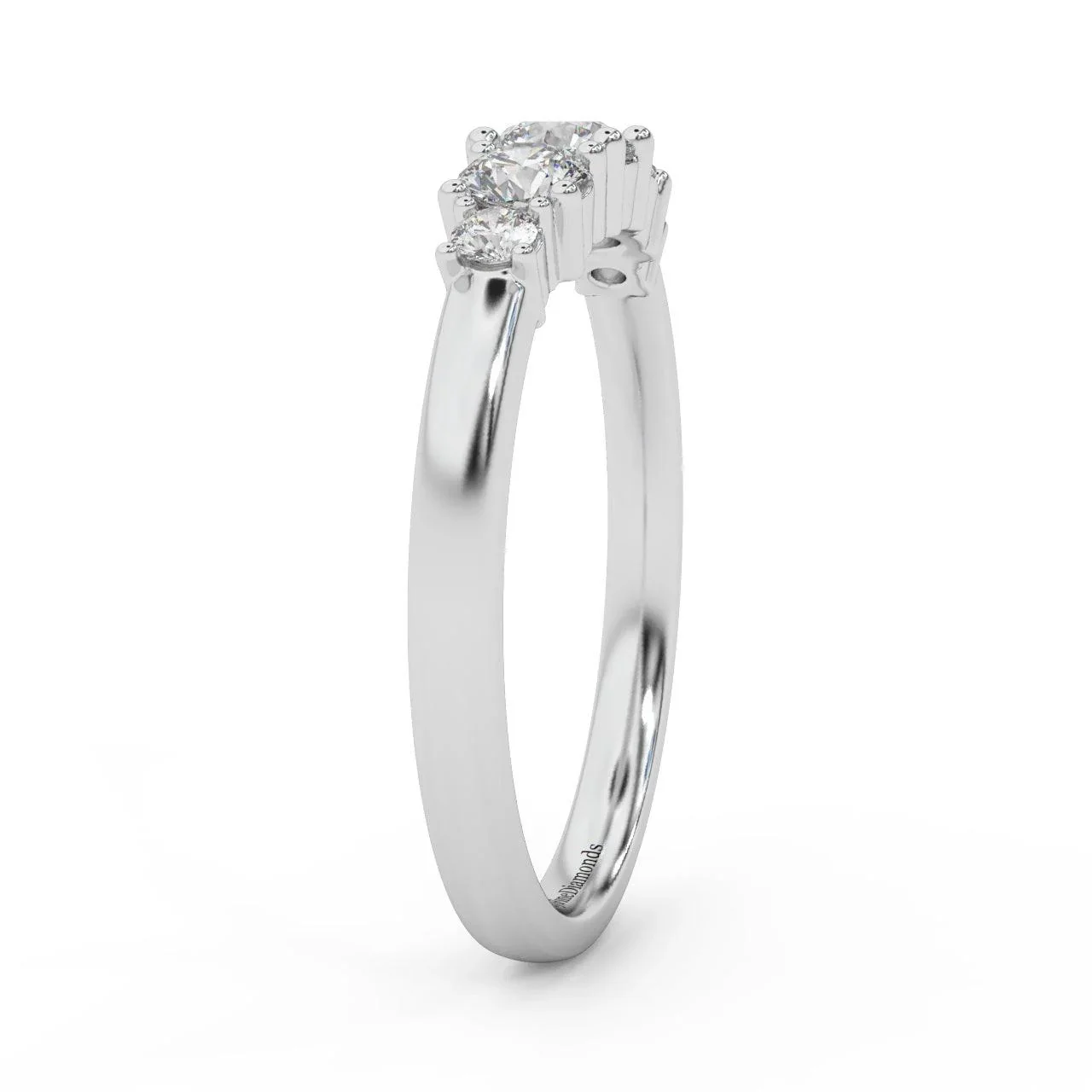 AMADA 5 STONE LAB DIAMOND ETERNITY RING 0.50CT D/VVS - Image 6