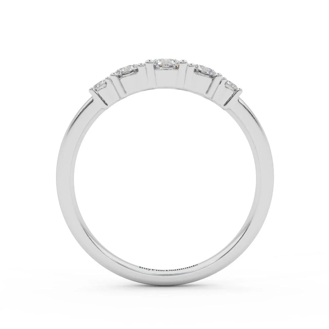 AMADA 5 STONE LAB DIAMOND ETERNITY RING 0.50CT D/VVS - Image 7
