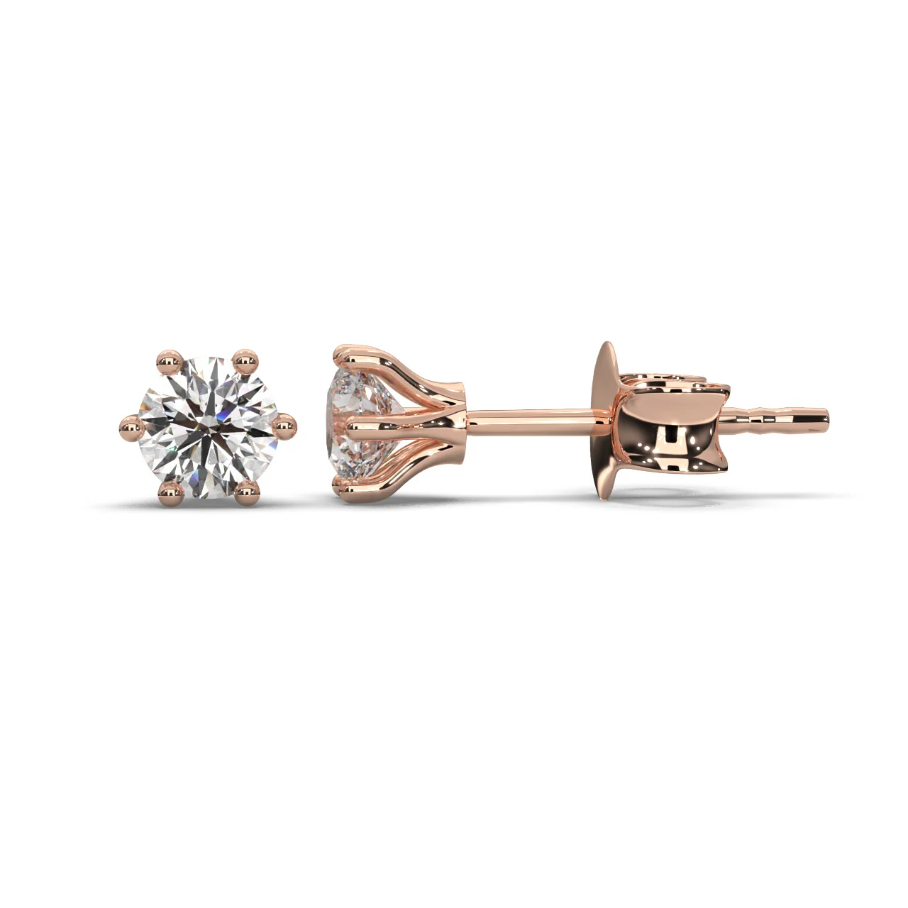 Round Lab Diamond Crow Stud Earrings - 1.00Ct - 2.00Ct - Image 7