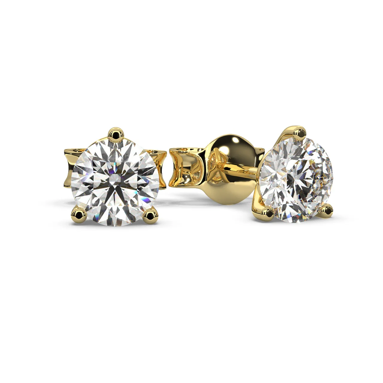 Round Lab Diamond Martini Stud Earrings - 1.00Ct - 2.00Ct - Image 4