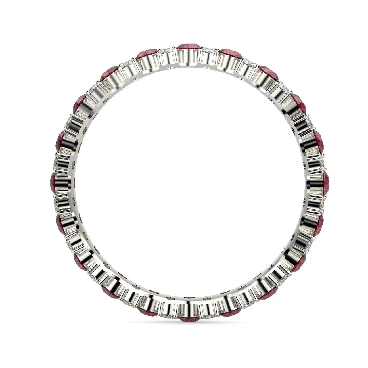 Ruby and Diamond Garland Full Eternity Ring 1.50Ct - Image 5