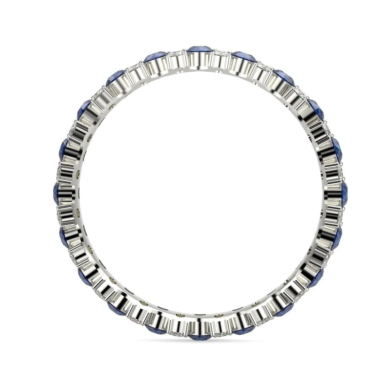 Sapphire and Diamond Garland Full Eternity Ring 1.50Ct - Image 5