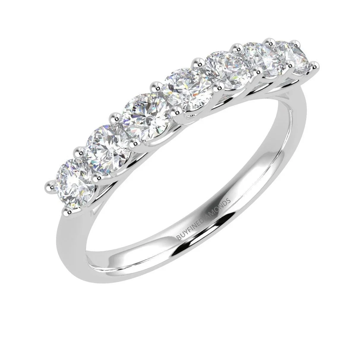 7 Diamond Eternity Ring in Platinum & Gold 0.50Ct D/VVS