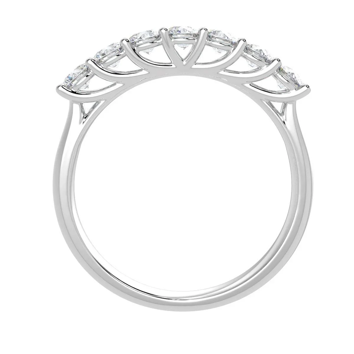 7 Diamond Eternity Ring in Platinum & Gold 0.50Ct D/VVS - Image 2