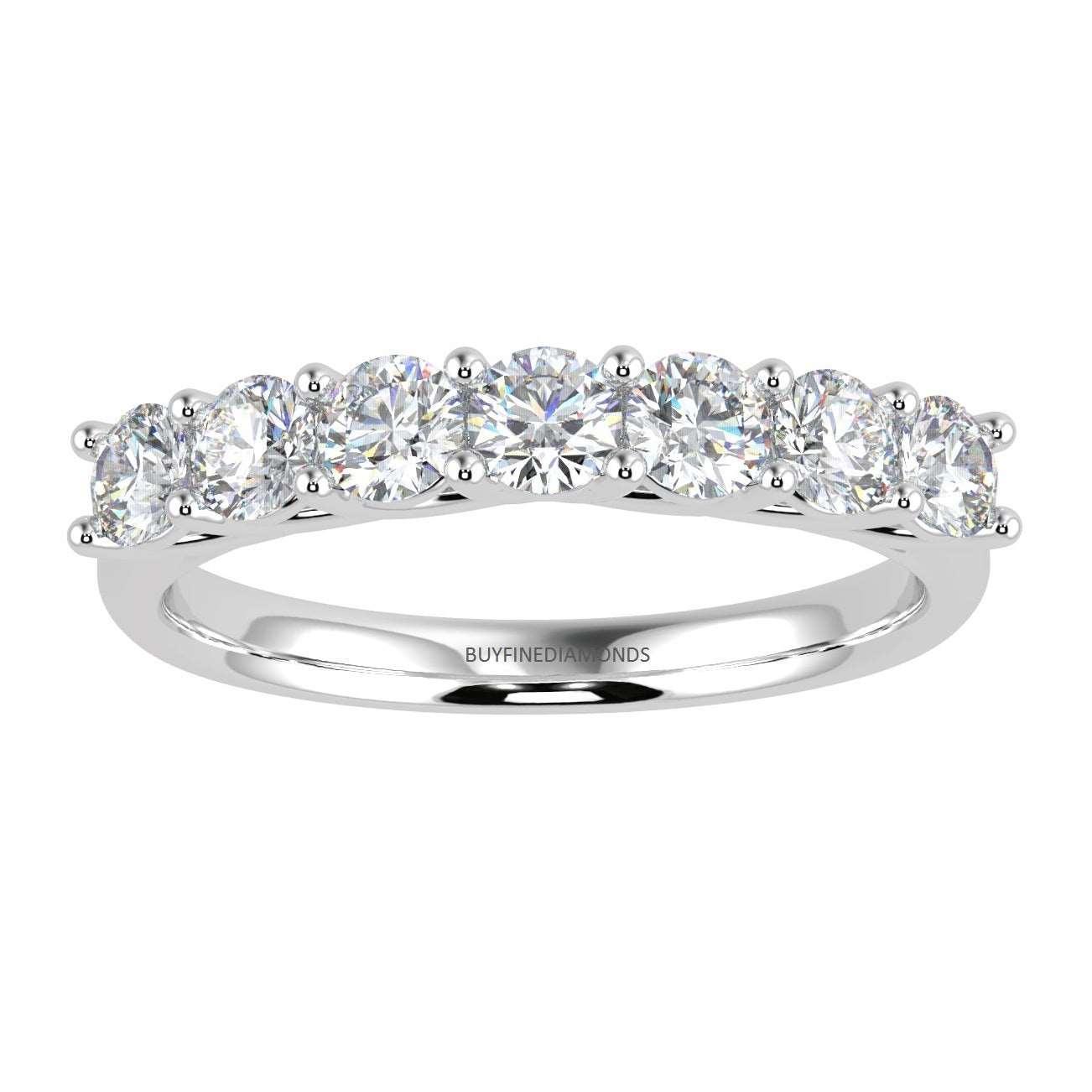 7 Diamond Eternity Ring in Platinum & Gold 0.50Ct D/VVS - Image 3