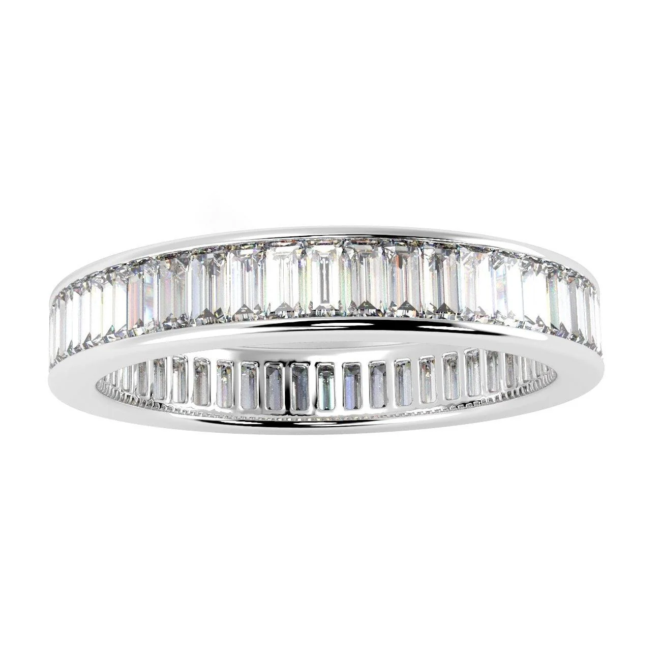 Special Deal..! 1.00 Ct D/VS Baguette Diamond Full Eternity Ring in Hallmarked 18k Gold - Image 5