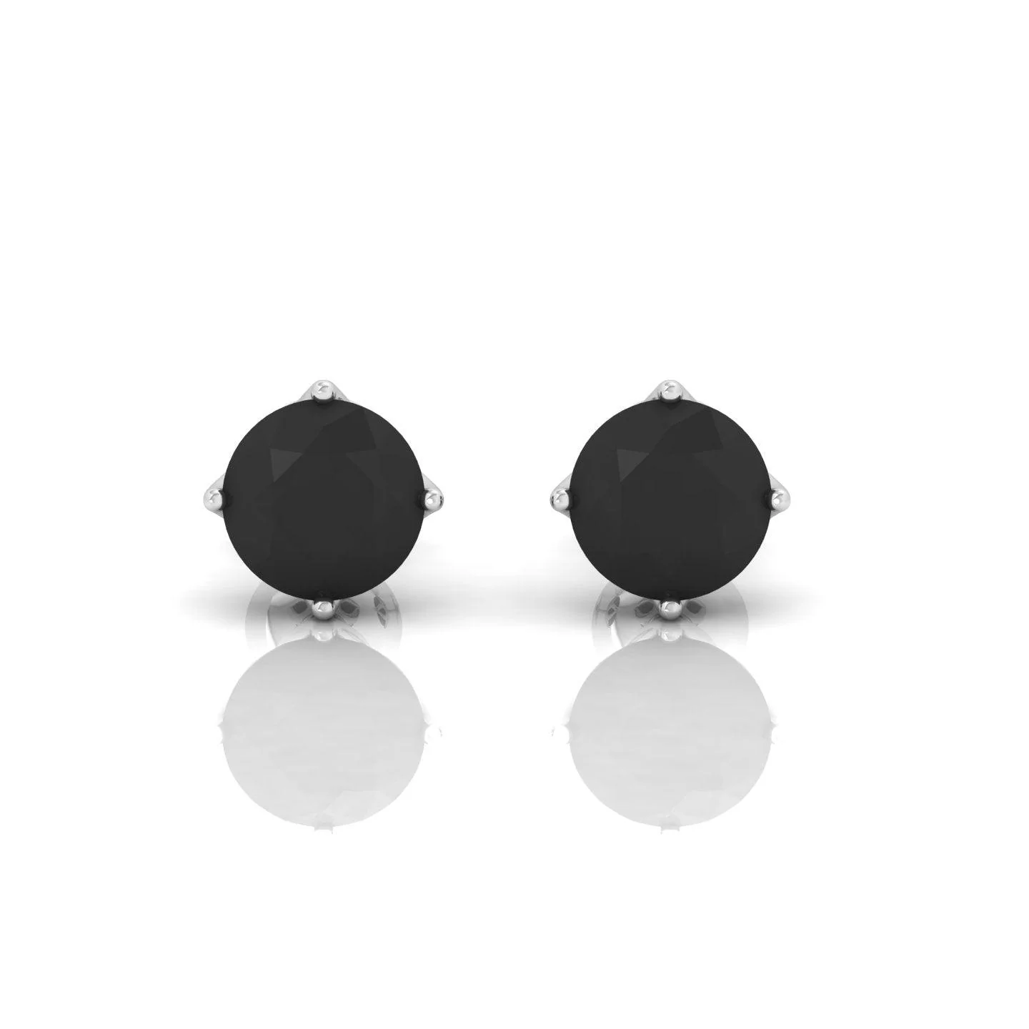 1.00 Carat Black Diamond Women's Stud Earrings - Image 4