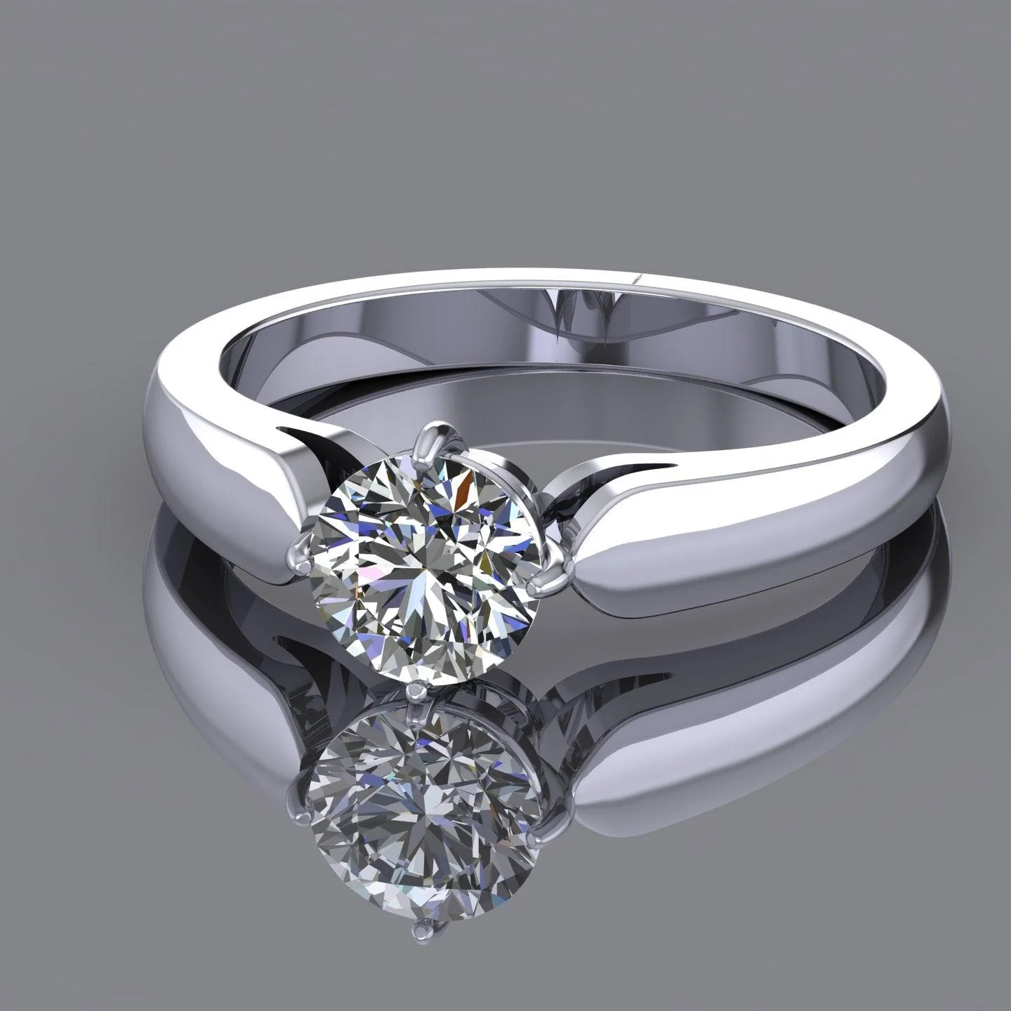 Top Quality..!! E/VVS 2.20CT Round Diamond Solitaire Engagement Ring, 950 Platinum - IGI CERTIFIED