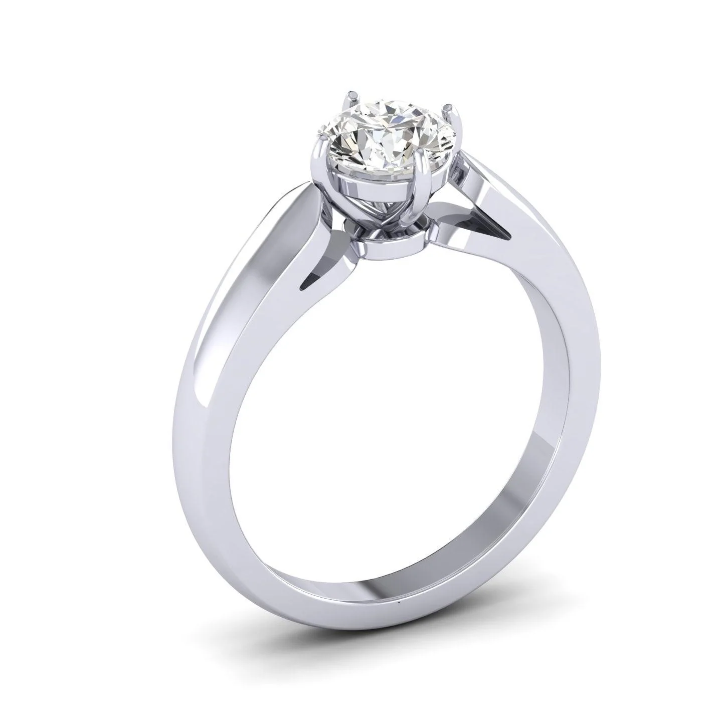 Top Quality..!! E/VVS 2.20CT Round Diamond Solitaire Engagement Ring, 950 Platinum - IGI CERTIFIED - Image 5