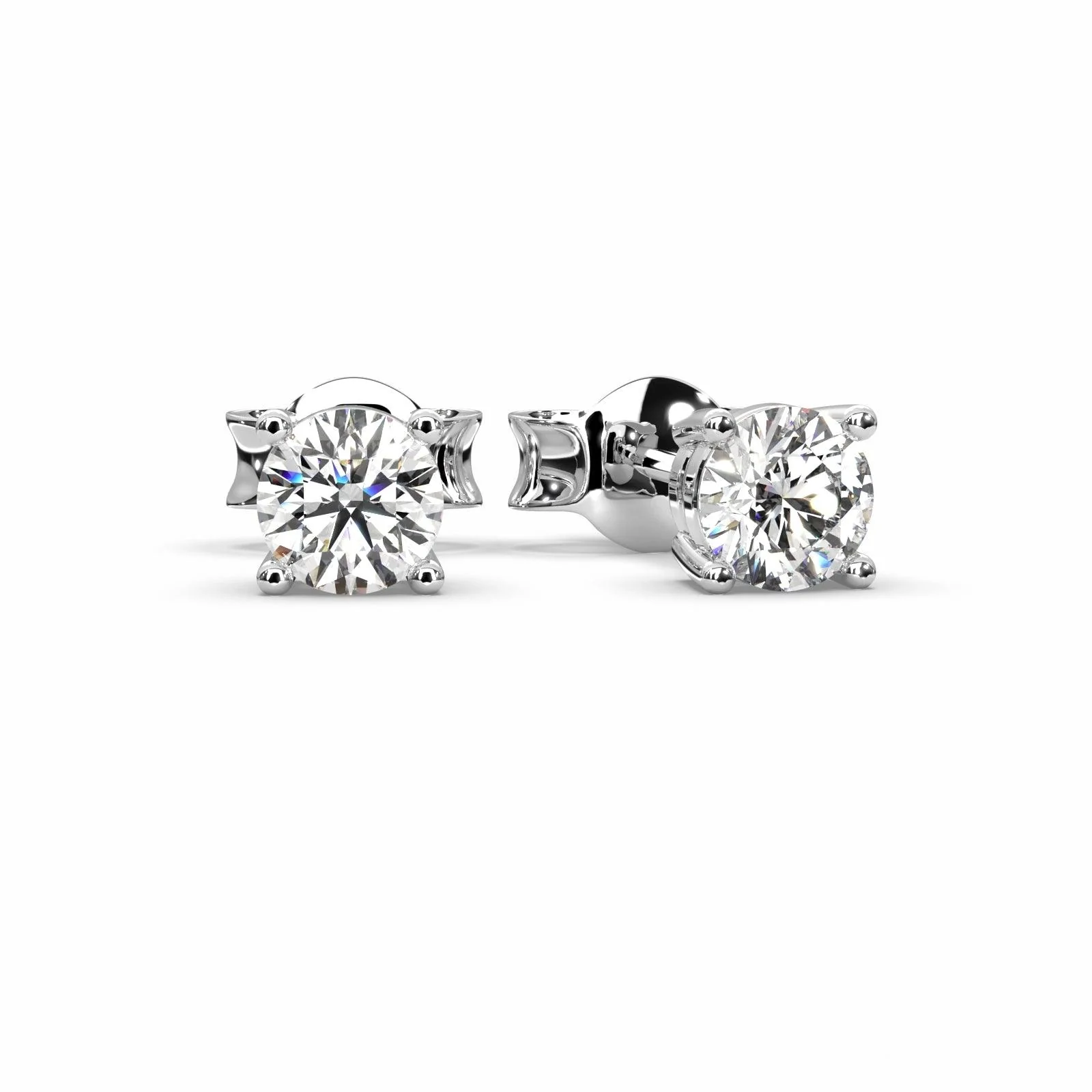 Best Gift ! D/VVS Round Diamond Stud Earrings in White Gold - 0.25 - 0.50Carat - Image 6